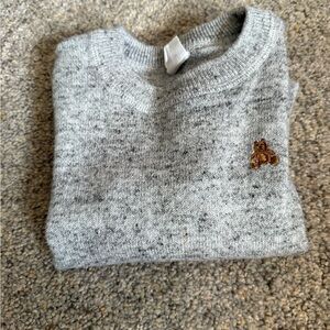 Baby Gap Gray Sweater with Bear Embroidery
